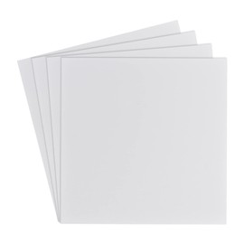 Rebower EVA Foam Sheets for Arts and Crafts Projects, 25cm x 25cm 3mm Thick, White, 4pcs