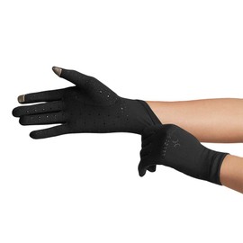 Tommie Copper Women's Core Compression Full Finger Gloves, Black, Medium