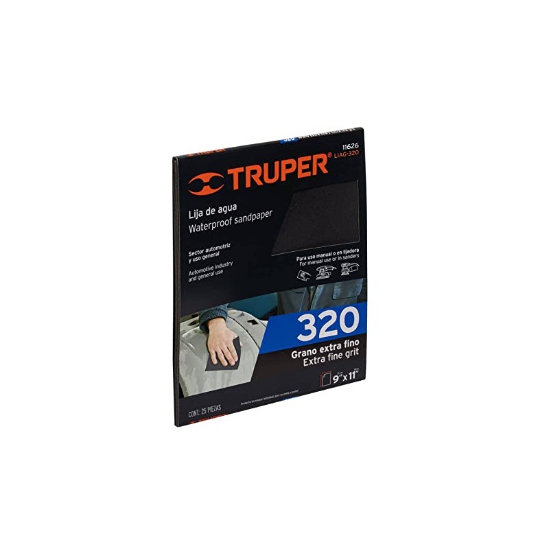 Truper LIAG-320, Lija de agua grano 320