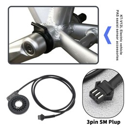 Electric Bicycle Pedal KT-V12L 12 Magnets Dual Hall Support Sensor Pedal System Non Female Waterproof Pedal Speed Sensor E-Bike Accessories ABS
