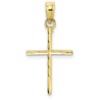 Unbranded 10k Yellow Gold Shiny-Cut & Polished Cross Pendant