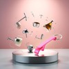 Pink Portable 4 Close 1 Bottle Opener Key Chain Key