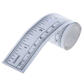 1Pc White Self-Adhesive Measuring Tape, Double Scale Stick on Workbench Ruler, Sticky Tape Measure for Work Bench, Saw Table, Drafting Table, 36",Tape Measures，Measuring and Layout Tools