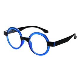 Eyekepper Round Reading Glasses for Women Retro Readers Eyeglasses - Blue +4.00