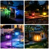 Solar Lanterns Outdoor Waterproof Lights, RGB Color Changing Light 2pack