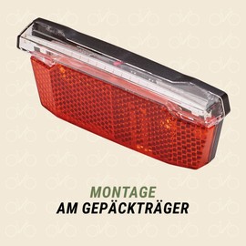 Prophete Bike Light for E-Bikes Only, LED Tail Light with COB LED and Brake Light Function