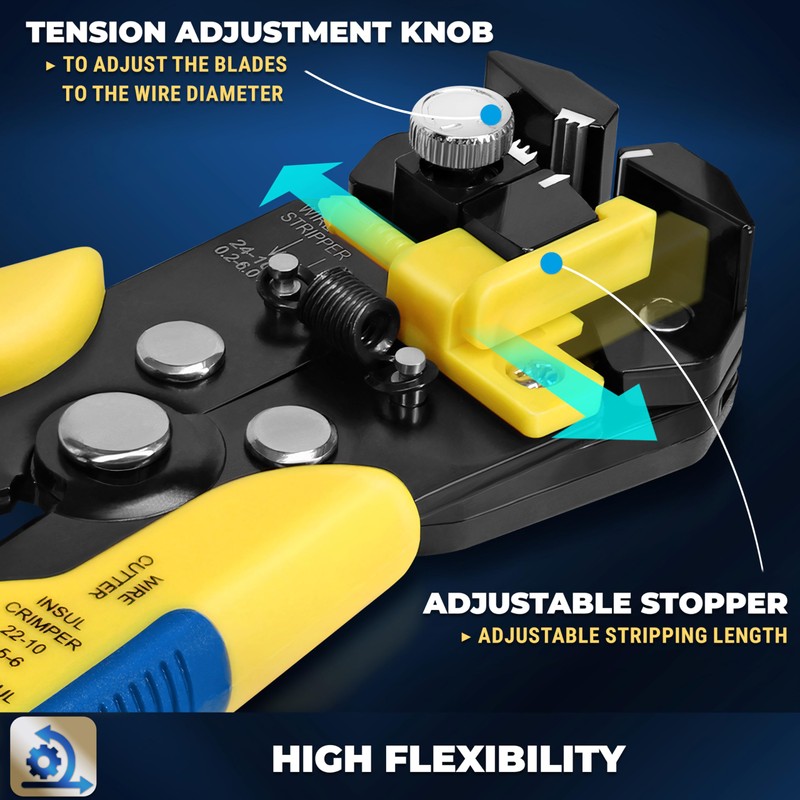 S&R 5-in-1 Automatic Wire Strippers Pliers/Crimping Tool with Cutter -