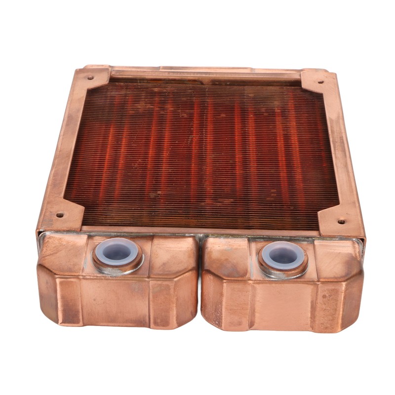 Water Cooling Radiator Red Copper 7mm Round Pipe G1/4 Thread