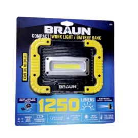 Braun BRAND NEW BRAUN Rechargeble COMPACT WORK LIGHT/BATTERY BANK 1250 LUMENS