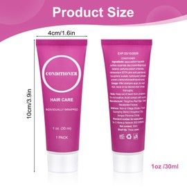 Travel Size Conditioner in Bulk, Individually Wrapped Mini Hair Sample Trial Small Conditioner for Men Women Essential Toiletries Amenities for Hotel Guests Shelter/Homeless/Charity 1 oz (10 Pack)