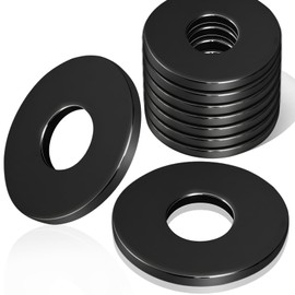 XRXYMQ Pack of 40 Washers Stainless Steel M5 x 15 mm Washers Stainless Steel DIN 9021 A2 V2A Washers Black Body Washers for Screws Threaded Rod