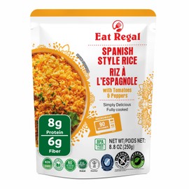 Eat Regal Spanish Rice Pack of 6, 8.8 Ounce, Ready to Eat in 90 Sec | 100% Natural Ingredients | precooked rice | Ready Rice | Family Meals Ready to Eat | Microwavable | Side Dish