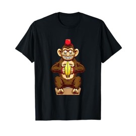 Monkey Playing Cymbals Drummer Ape Musician Marching Band T-Shirt