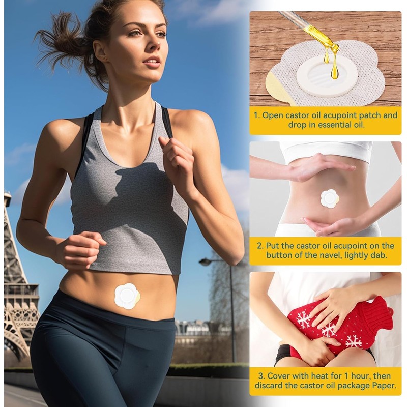 50pcs Castor Oil Belly Button Patches