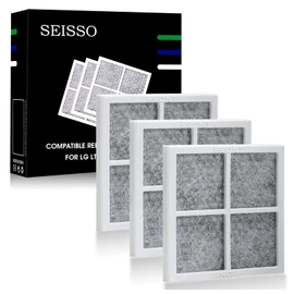 SEISSO LT120F Fresh Refrigerator Air Filter Replacement for LG, Compatible with Kenmore - Freshen up Refrigerator Air, Absorb Odors - 3 Packs