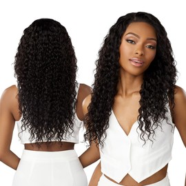 Sensationnel 13A 13X4 Lace Frontalwigs - Deep 28 Inch Human Hair 13A Unprocessed Glueless Straight Preplucked Hairline (NATURAL/BLACK)