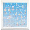 WATINC Christmas Rainbow Window Clings - 47Pc Snowflake Xmas Tree