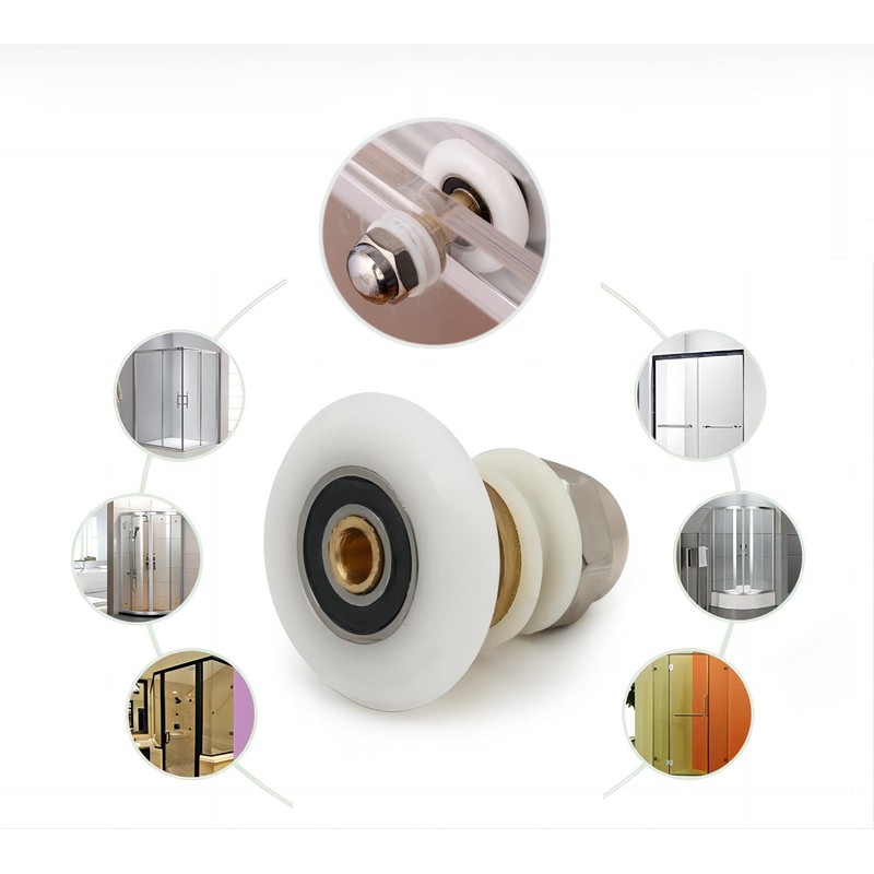 Cokritsm Shower Cubicle Rollers, 27 mm Shower Door Rollers, 8