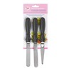 Tala 3 Stainless Steel Icing Spatulas with Black Plastic Handles