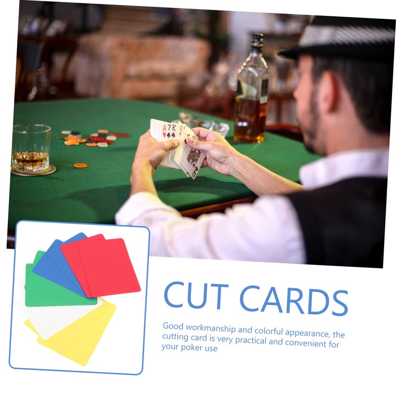 BESTonZON Poker Size Cutting Cards Pack of 10 Plastic Cutting