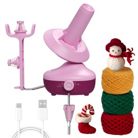 Etcokei Wool Unwinder, Electric Yarn Ball Winder for Crocheting, Compact Yarn Winder with Strong Tension and Continuous Speed, Automatic Yarn Spinner and Wool Winder