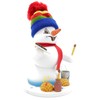 Kuhnert Ore Mountains Wood Art Incense Burner, Incense Figurine, Snowman,