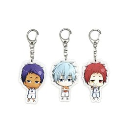 EBTY DREAMS Inc. - Set of 3 Kuroko's Basketball Acrylic Keychain Kuroko Tetsuya, Aomine Daiki, Akashi Seijuurou v2