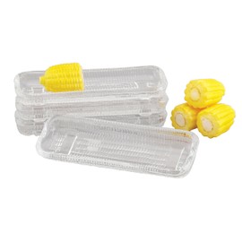 HIC Harold Import Co. HIC Corn Dishes, Glass, Set of 4, 8.5-Inches Clear