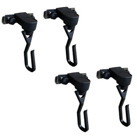 [Set of 2 Pieces] Universal Hooks, Tool-less Mount, Supports Window Frames, Load Capacity: 4.4 lbs (2 kg), Awning, Tarp, Black, Made by Suikan Norensho