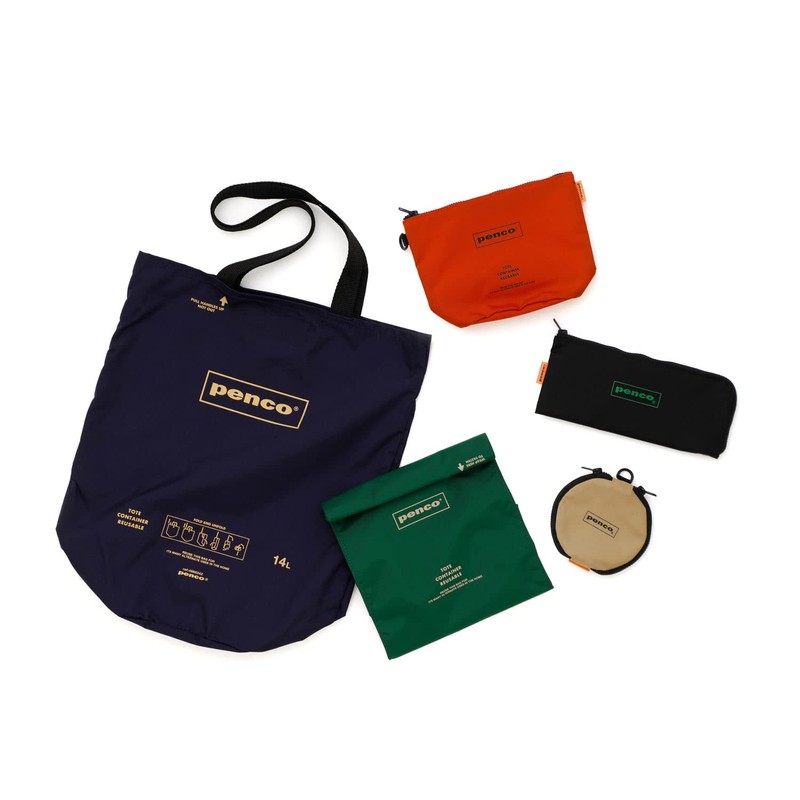 penco Flat Pen Case Pencil Case Orange