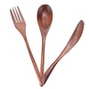 3Set Tableware Wooden Fork Spoon Knife Kit Kitchen Cutlery for