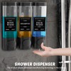 Wall Mounted Soap Dispenser, 3 Chambers, Shower Gel Dispenser, 300
