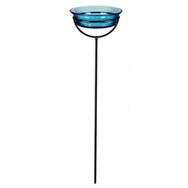 Mosaic Birds Cuban Garden Stake, M429-200-09, Aqua Blue, 1 Piece
