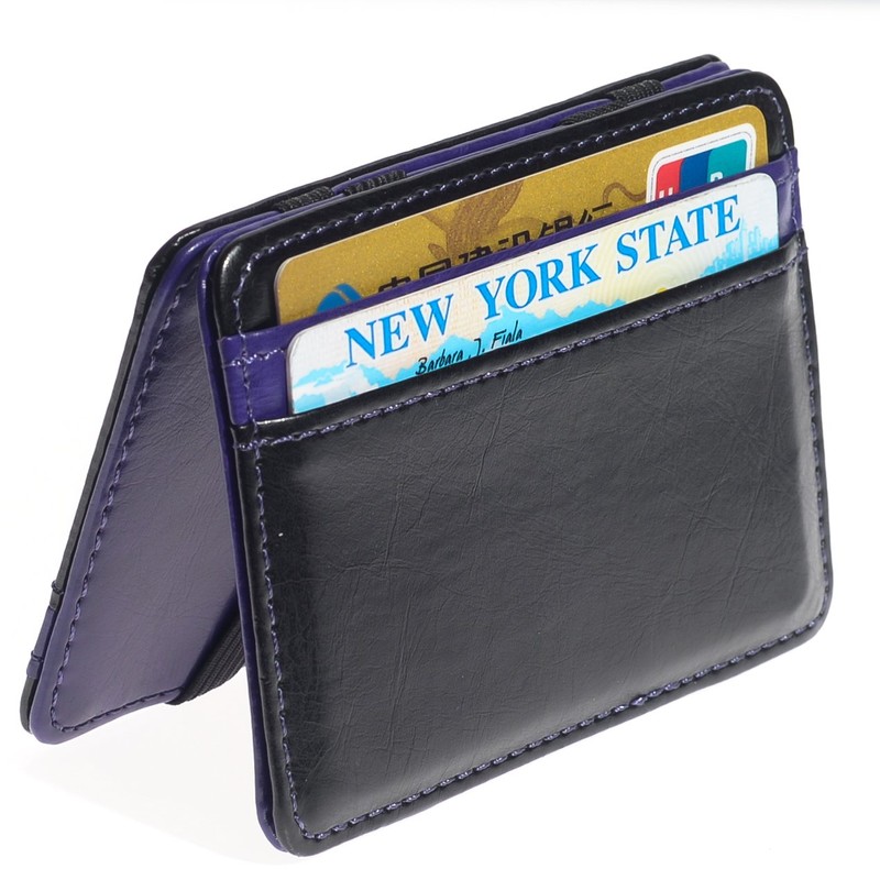 CKLT Men's Fashion Magic Money Clip Leather Minimalistic Slim Wallet