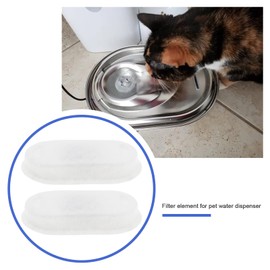 EMSea 8Pcs Pet Water Fountain Filters Replacement with Sponge Compatible with PETLIBRO 67oz/2L Stainless Steel Cat Water Fountain