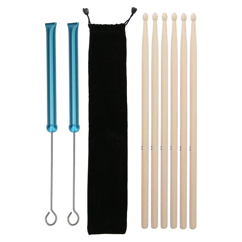 Drum Stick Brush Set Jazz Retractable Metal Wire 5A Rod