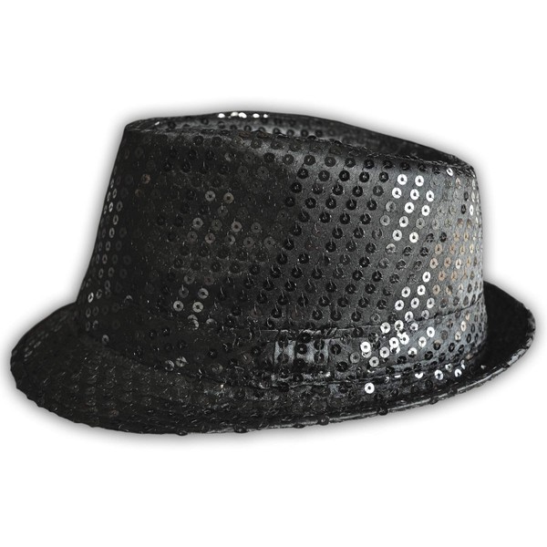 Western F.a.s.h.i.o.n Sequin Fedora Hat (Black)