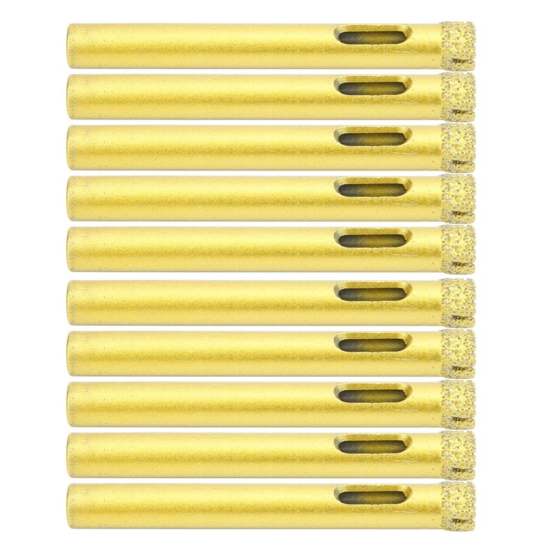 10Pcs Diamond Hole Saw Drill Bit Gold Granite Ceramic Tile