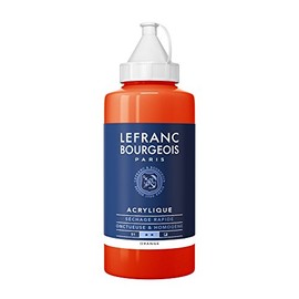 Lefranc Bourgeois 300402 Fine Acrylic Paint - Orange, 750 ml Bottle, Creamy Water-Based Acrylic Paint, Quick Drying, Non-fading, Waterproof