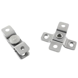 TAODAN 2PCS 360 Degree Swivel Fixed Hinges with 8 Screws Angle Positioning Torque Stainless Steel Damping Cross Concealed Hinge Small Swinging Door Hardware Connector
