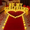 Grinsvalley Be My Girlfriend Light up Letters Proposing Decorations Set