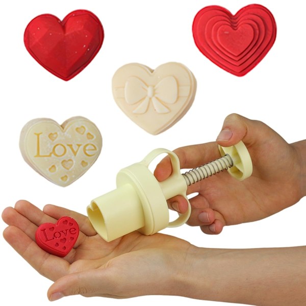 Heart Mold Press For Cookies and Pastries, Hand Press, Bluestar