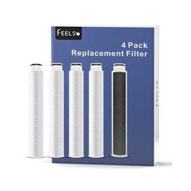 4 Pack Replacement Filters for Feelso Black Bathroom Faucet