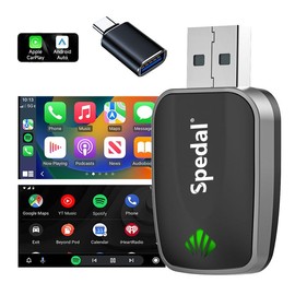 Spedal 2 in 1 Wireless Adapter, CarPlay & Android Auto Wireless Adapter, Wireless, For Existing Wired CarPlay/Android Auto, Plug & Play, Automatic Connection, High Stability, Compatible with 98% or