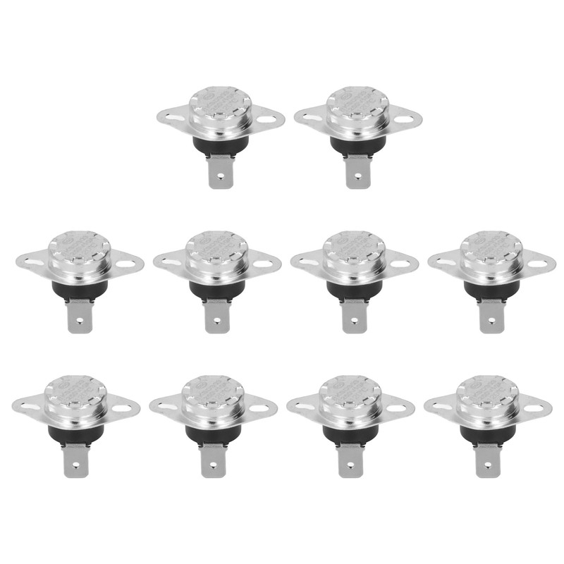 10Pcs Thermostat Thermal Switch Manual Hand Reset Bimetallic Chip Temperature