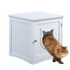 Cat House Side Table, Nightstand Pet House, Litter Box Furniture