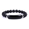 PEAS Fashion Jewelry Healing Stone Bracelet Crystal Energy Stretch Bracelet(Black)