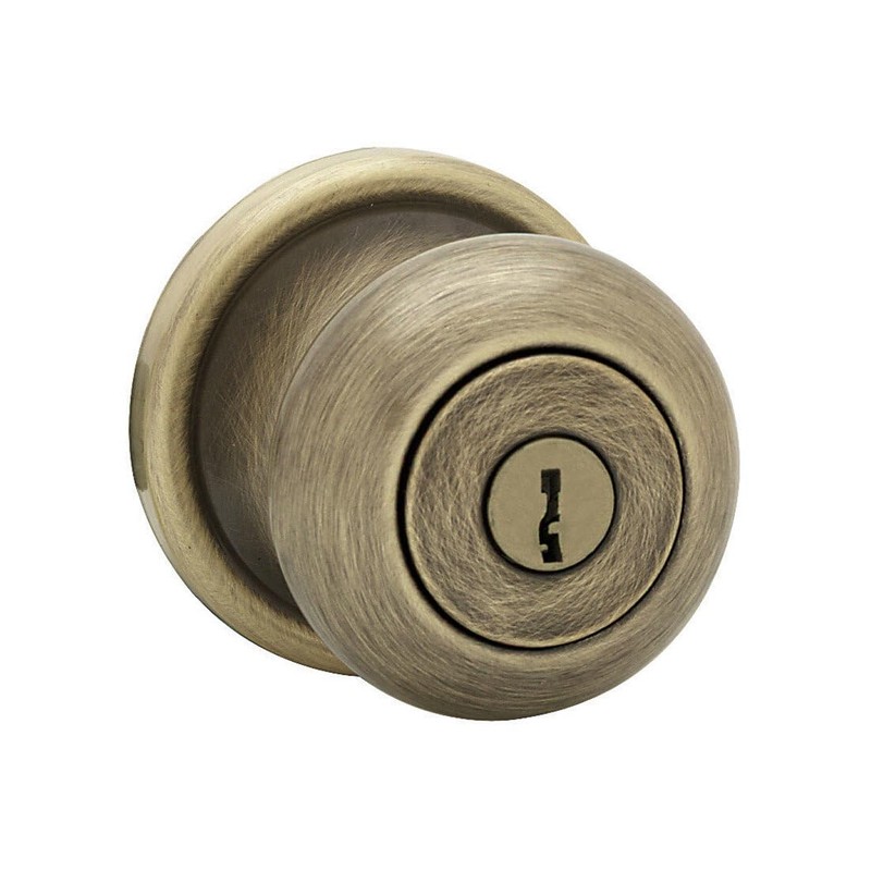 Kwikset Juno Entry Door Knob with Lock and Key, Secure