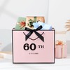 60th Birthday Gift Bag Pink with Tissue Paper