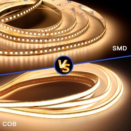 Tayire COB LED Strip Light DC24V Natural White 4000K, 10M 320LED/m CRI95+ 8mm Super Bright LED Flexible Light for Parties, Counters, Home Decoration (LED Strip Only)